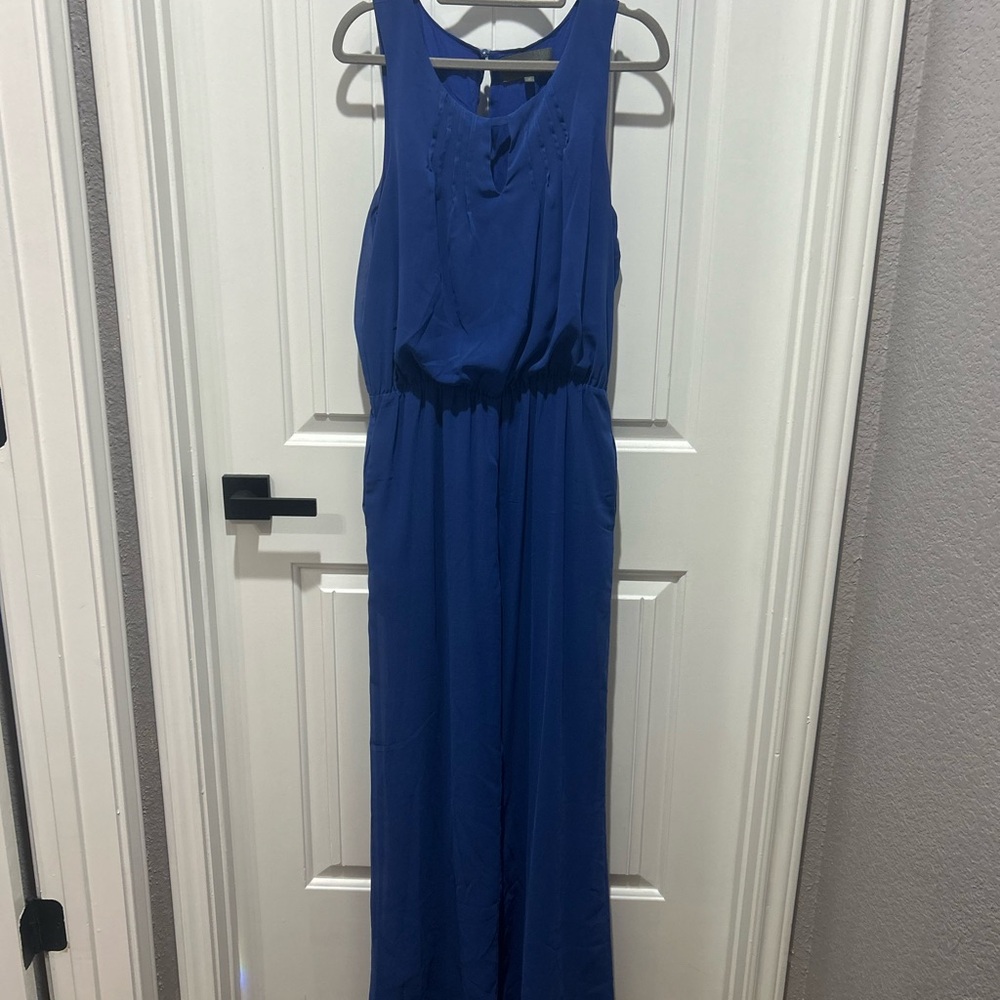Sunday in Brooklyn Blue Halter Wide Leg Jumpsuit